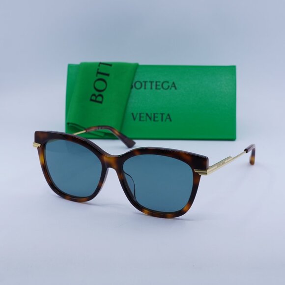 ?️ New Bottega Veneta BV1296SA 003 Sunglasses - Havana/Gold Frame, Green Lenses main image 5